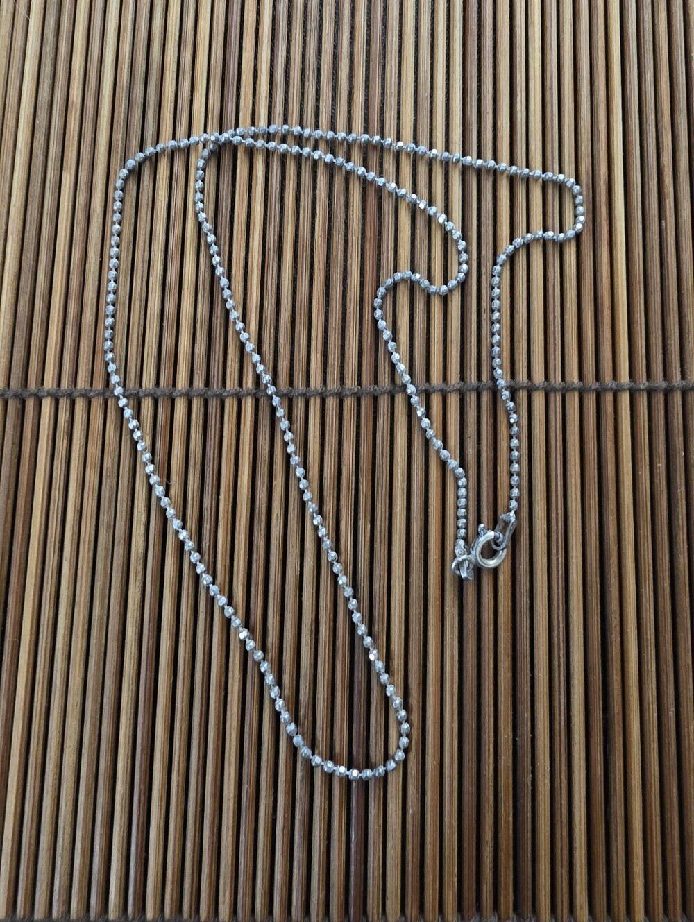 925 Silver Julia Ball Chain Necklace (Vintage)